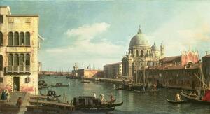 Reproducere View of the Grand Canal: Santa Maria della Salute and the Dogana, (1697-1768) Canaletto