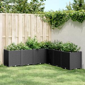 Jardinieră de grădină, negru, 160x160x53 cm, PP