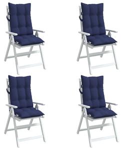 Perne scaun spătar înalt 4 buc., bleumarin, țesătură Oxford