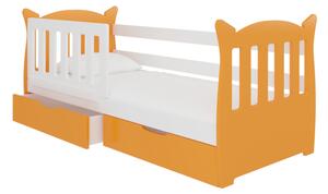 Pat pentru copii PENA, 160x75, portocaliu