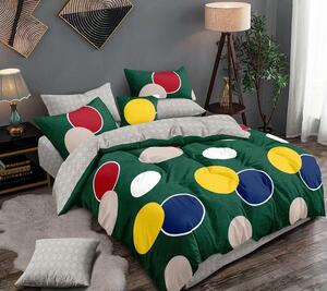 Lenjerie de pat cu husa elastic Adisa din bumbac mercerizat, multicolor