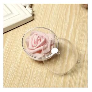 Set 12 globuri din acril, diametru 8 cm, transparente