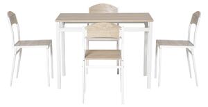 HOMCOM Masa cu 4 scaune din Metal si MFD, mobilier pentru bucatarie | AOSOM RO