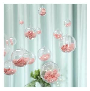 Set 12 globuri din acril, diametru 8 cm, transparente