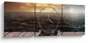 Tablou cu marea (cu ceas) (90x30 cm)