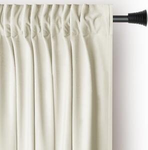 Draperie crem dimout (semi-opacă) din catifea 140x245 cm Pleat – Restilo