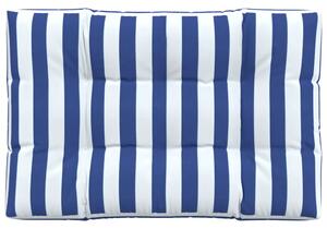 Pernă de paleți, dungi albastru/alb, 120x80x12 cm, textil