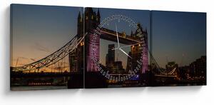 Tablou - Tower bridge (cu ceas) (90x30 cm)