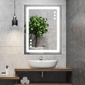 Oglinda baie cu LED, dezaburire si buton touch, 60x80 cm