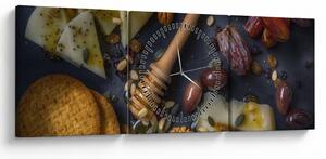Tablou cu cu fructe uscate (cu ceas) (90x30 cm)