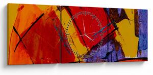 Tablou cu abstracție (cu ceas) (90x30 cm)