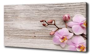 Tablou pe pânză Orhideea pe lemn