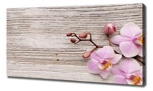 Tablou pe pânză Orhideea pe lemn