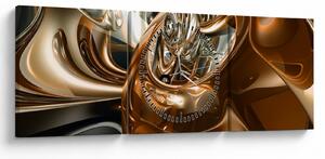 Tablou cu abstracție (cu ceas) (90x30 cm)