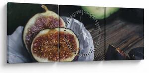 Tablou cu fistic și avocado (cu ceas) (90x30 cm)