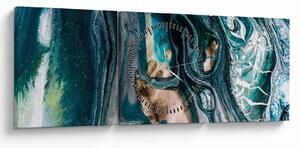 Tablou cu abstracție (cu ceas) (90x30 cm)