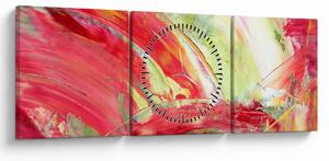 Tablou cu abstracție - pictura (cu ceas) (90x30 cm)