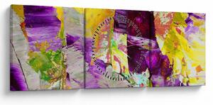 Tablou cu abstracție - pictura (cu ceas) (90x30 cm)