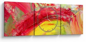 Tablou cu abstracție - pictura (cu ceas) (90x30 cm)