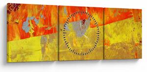 Tablou cu abstracție - pictura (cu ceas) (90x30 cm)