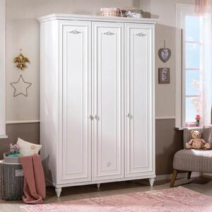 Dulap cu 3 usi pentru copii si tineret Colectia Romantica 131x56x200 cm