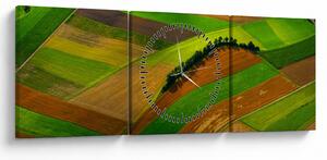 Tablou - Lan, luncile (cu ceas) (90x30 cm)