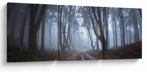 Tablou - Zi cu ploaie (cu ceas) (90x30 cm)