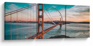 Tablou - Golden Gate, San Francisco (cu ceas) (90x30 cm)