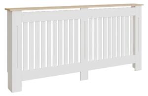 Masca pentru Calorifer ECO-XXL 172 cm, MDF Vopsit de 21 mm Lame Verticale, Maro/Alb lucios