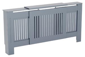 Masca pentru Calorifer ECO-3XL 140/204 cm Ajustabila, MDF Vopsit de 21 mm Lame Verticale, Gri antracit