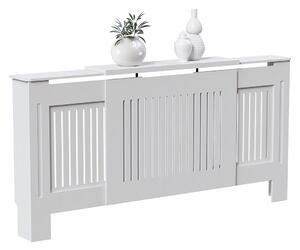 Masca pentru Calorifer ECO-3XL 140/204 cm Ajustabila, MDF Vopsit de 21 mm Lame Verticale, Alb lucios