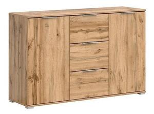 Comodă Tivetra 101, Stejar Wotan, PAL laminat, 86x135x41cm, 53 kg