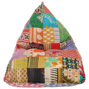 Canapea tip sac, multicolor, material textil, petice