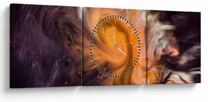 Tablou abstract - universul (cu ceas) (90x30 cm)