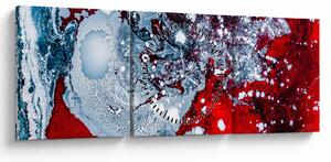 Tablou abstract (cu ceas) (90x30 cm)