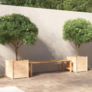 Jardiniere de grădină, 2 buc., 50x50x50 cm, lemn masiv de pin