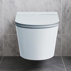 Clean Wave Breeze toaletă cu spălare cu cadru si buton agăţat fără margine cu spălare turbionară alb B700SET