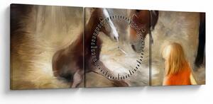 Tablou - Bine ai venit, căluțul mic (cu ceas) (90x30 cm)