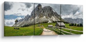 Tablou - În munții austrieci (cu ceas) (90x30 cm)