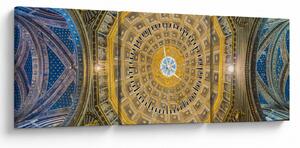 Tablou cu tavanul bisericii Siena (cu ceas) (90x30 cm)