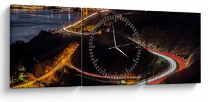 Tablou - Golden Gate Bridge (cu ceas) (90x30 cm)