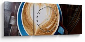 Tablou - Latte art (cu ceas) (90x30 cm)