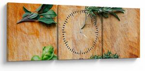 Tablou - Ierburi (cu ceas) (90x30 cm)