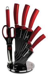 Set de cuțite din oțel inoxidabil în suport 8 pcs roșu BerlingerHaus