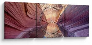 Tablou - valurile de Arizona (cu ceas) (90x30 cm)