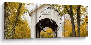 Tablou cu podul în Oregon (cu ceas) (90x30 cm)