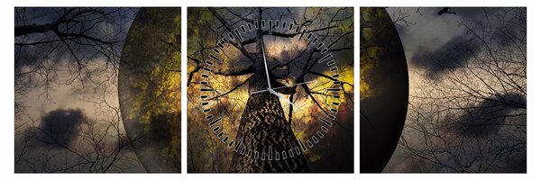 Tablou - Cerul enigmatic (cu ceas) (90x30 cm)