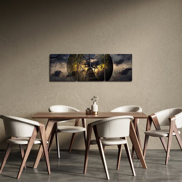 Tablou - Cerul enigmatic (cu ceas) (90x30 cm)
