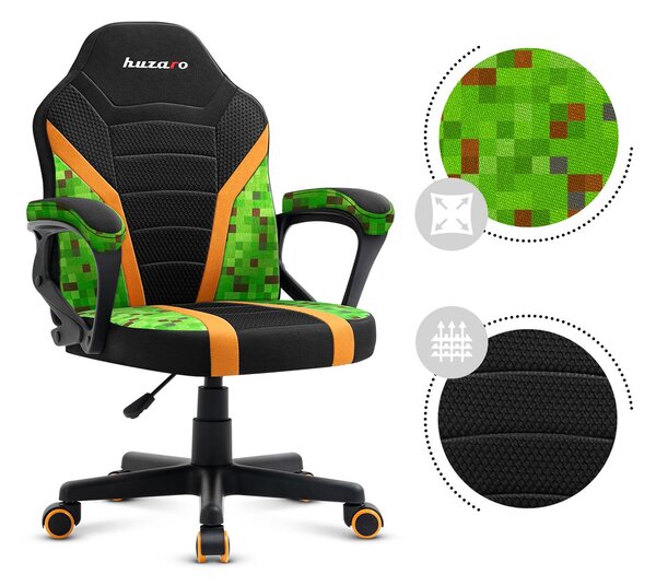 Scaun gaming pentru copii Rover 1 (negru + verde). 1087540