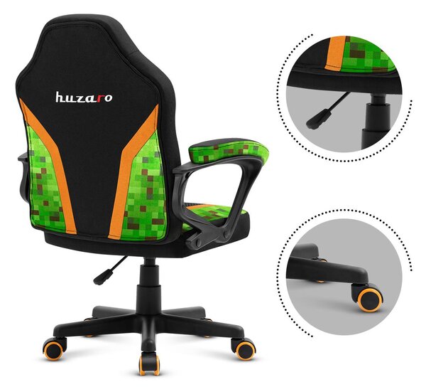 Scaun gaming pentru copii Rover 1 (negru + verde). 1087540